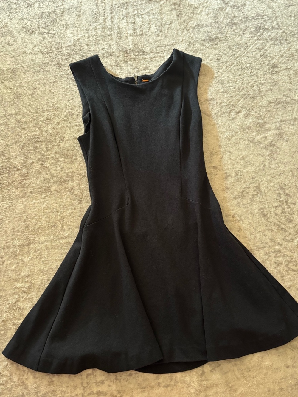 Free People Black Sleeveless Fit-and-Flare Mini Dress